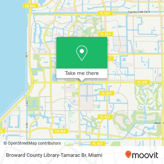 Mapa de Broward County Library-Tamarac Br