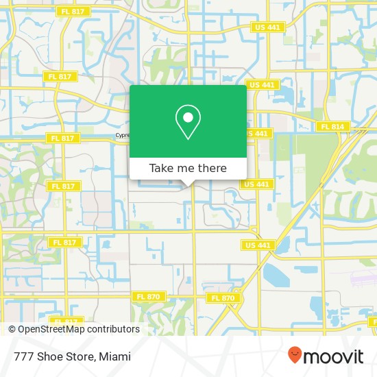 Mapa de 777 Shoe Store