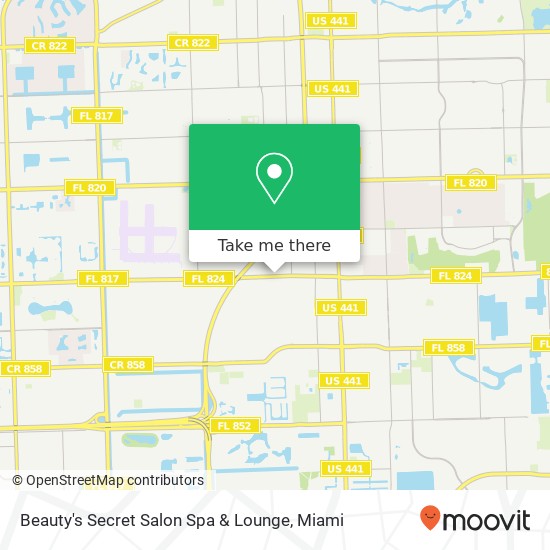 Mapa de Beauty's Secret Salon Spa & Lounge