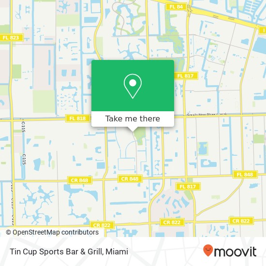 Tin Cup Sports Bar & Grill map