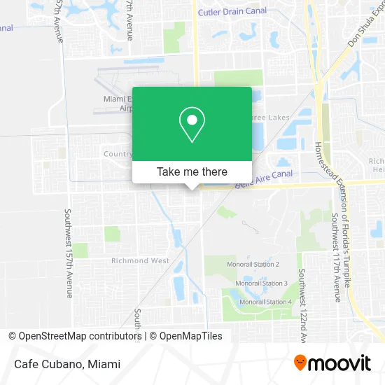 Cafe Cubano map