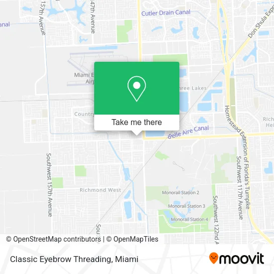 Mapa de Classic Eyebrow Threading