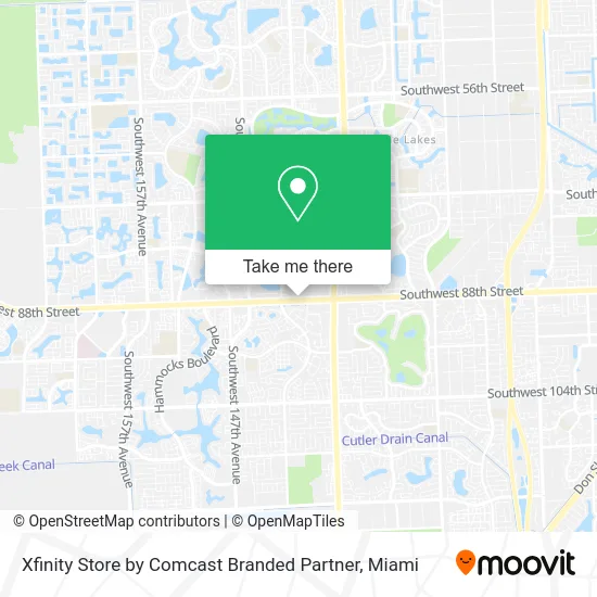 Xfinity Store by Comcast Branded Partner map