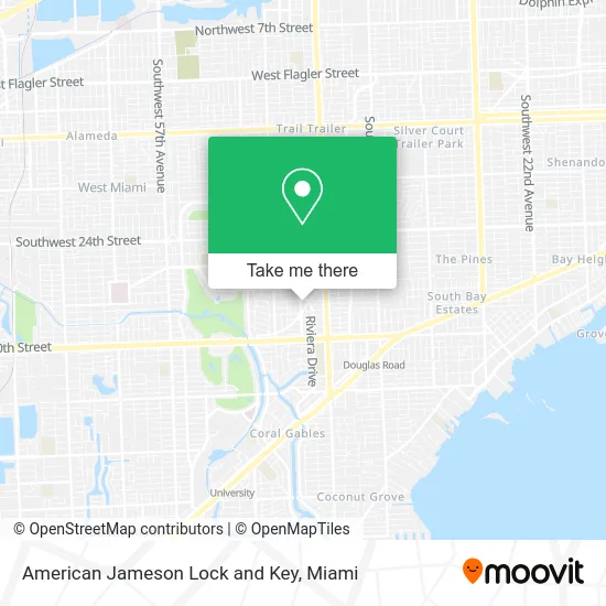 American Jameson Lock and Key map