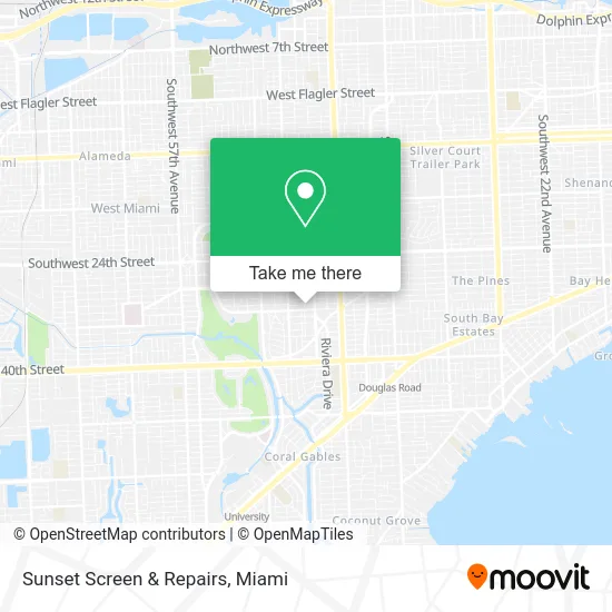 Sunset Screen & Repairs map