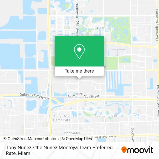 Mapa de Tony Nunez - the Nunez Montoya Team Preferred Rate