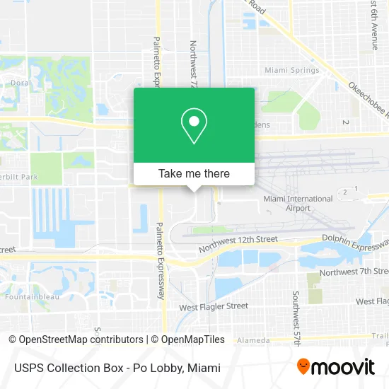 Mapa de USPS Collection Box - Po Lobby