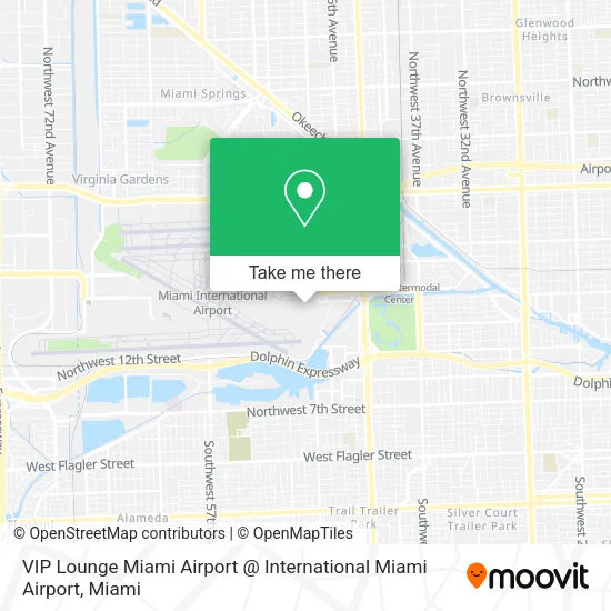 VIP Lounge Miami Airport @ International Miami Airport map