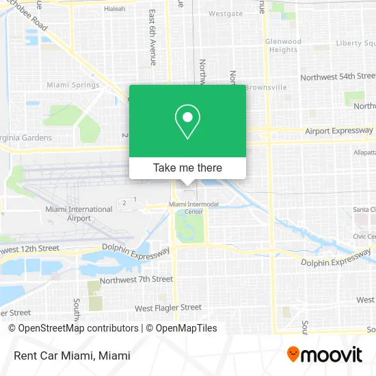 Rent Car Miami map