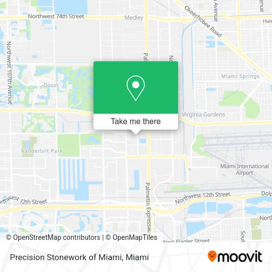 Precision Stonework of Miami map