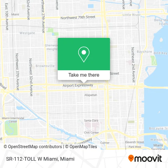 SR-112-TOLL W Miami map