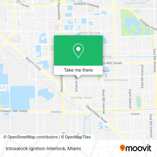 Mapa de Intoxalock Ignition Interlock