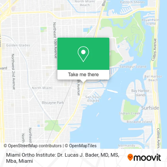 Miami Ortho Institute: Dr. Lucas J. Bader, MD, MS, Mba map