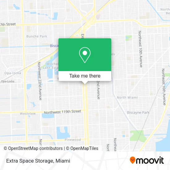 Extra Space Storage map