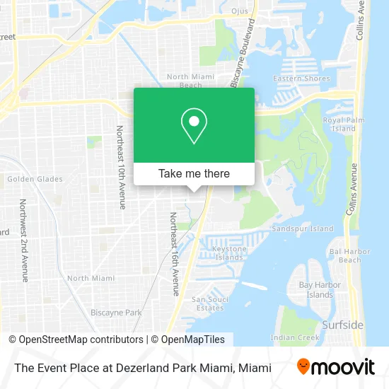 Mapa de The Event Place at Dezerland Park Miami