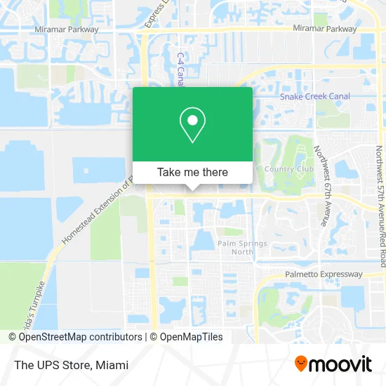 The UPS Store map