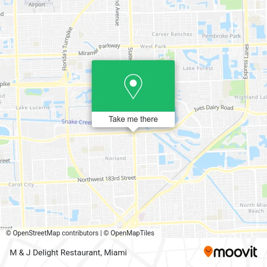 M & J Delight Restaurant map