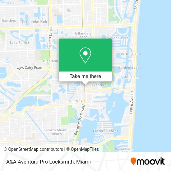Mapa de A&A Aventura Pro Locksmith