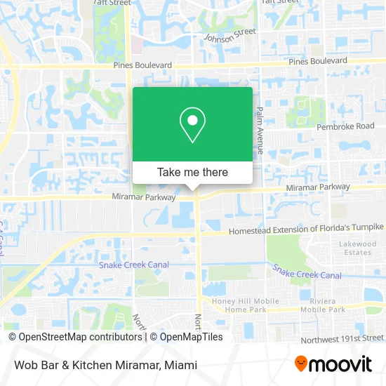 Wob Bar & Kitchen Miramar map