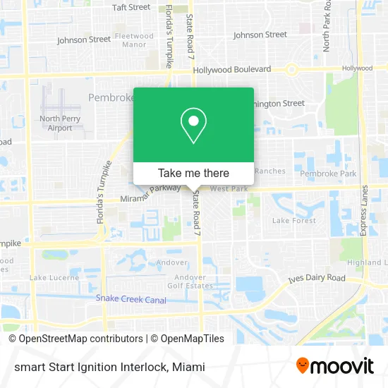 Mapa de smart Start Ignition Interlock