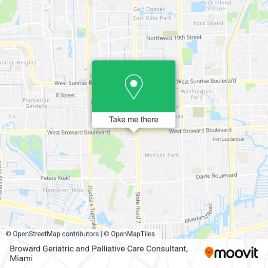 Broward Geriatric and Palliative Care Consultant map