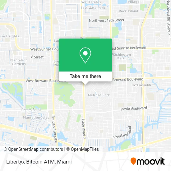 Mapa de Libertyx Bitcoin ATM