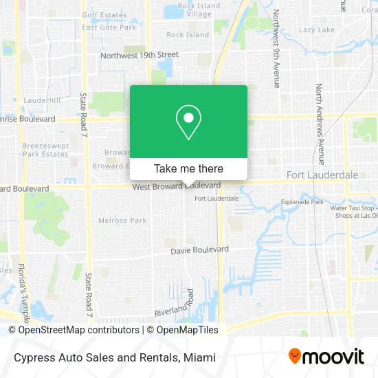 Cypress Auto Sales and Rentals map
