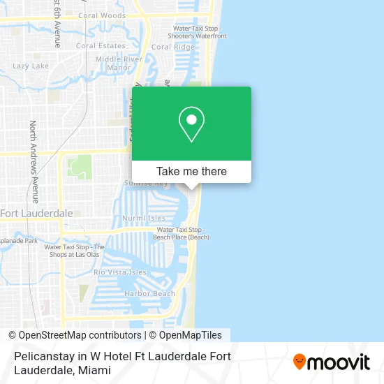 Pelicanstay in W Hotel Ft Lauderdale Fort Lauderdale map
