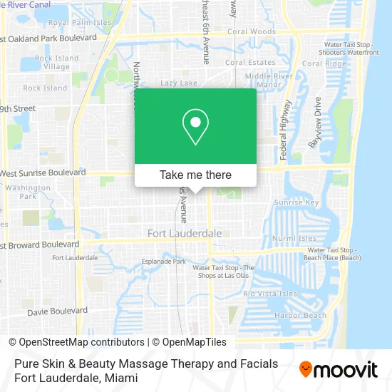 Pure Skin & Beauty Massage Therapy and Facials Fort Lauderdale map