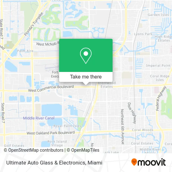 Ultimate Auto Glass & Electronics map