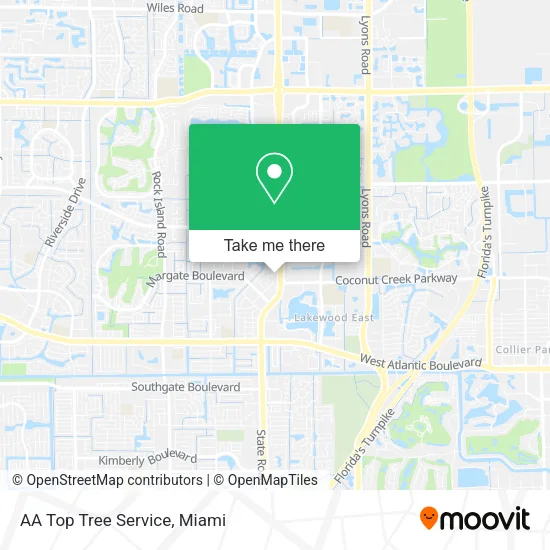 AA Top Tree Service map