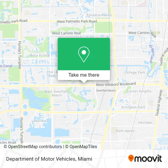 Department of Motor Vehicles map