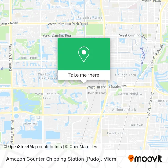 Amazon Counter-Shipping Station (Pudo) map