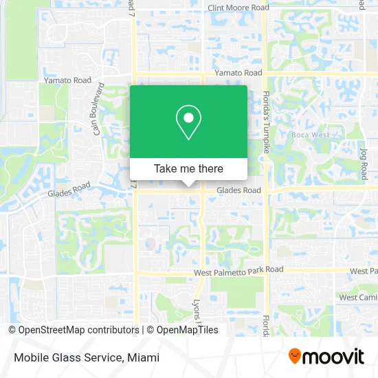 Mobile Glass Service map