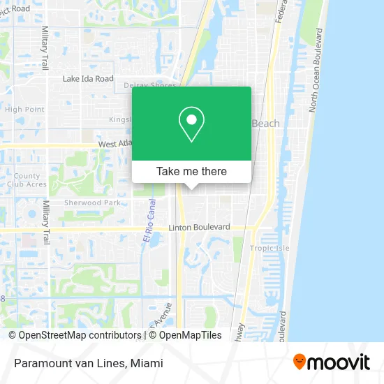 Paramount van Lines map