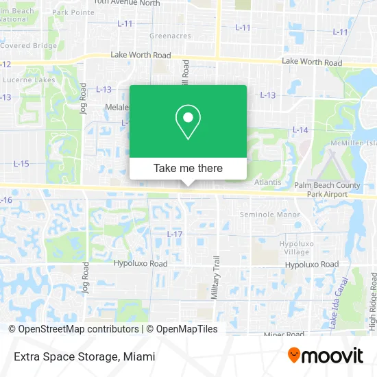 Extra Space Storage map