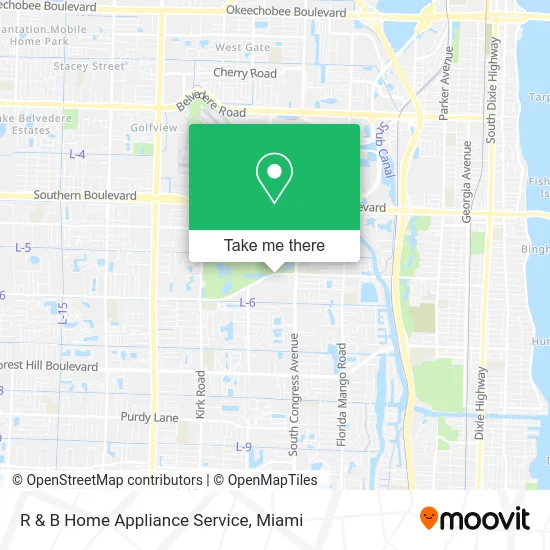 R & B Home Appliance Service map