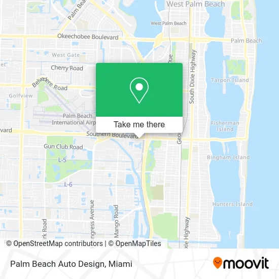 Palm Beach Auto Design map