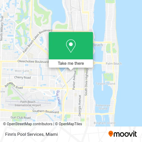 Finn's Pool Services map