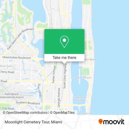 Moonlight Cemetery Tour map