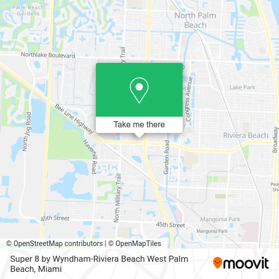 Super 8 by Wyndham-Riviera Beach West Palm Beach map