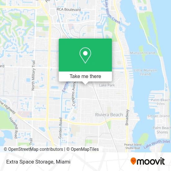Extra Space Storage map