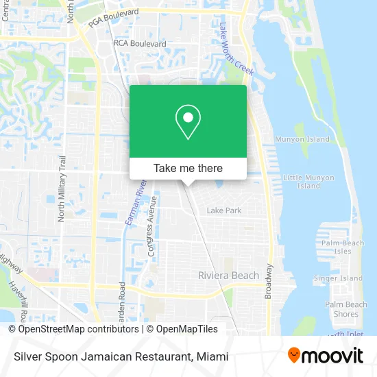 Mapa de Silver Spoon Jamaican Restaurant