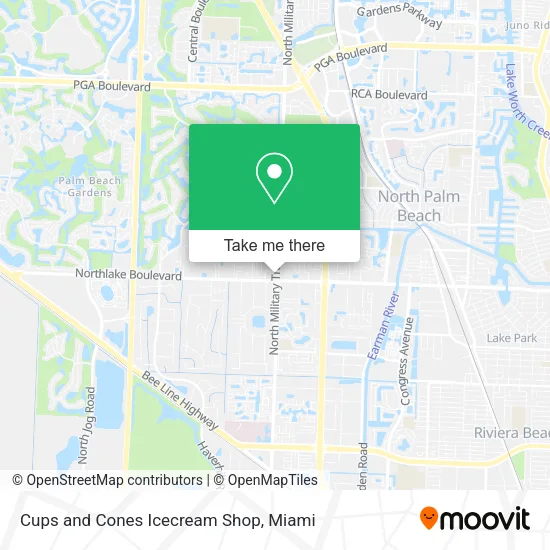Mapa de Cups and Cones Icecream Shop