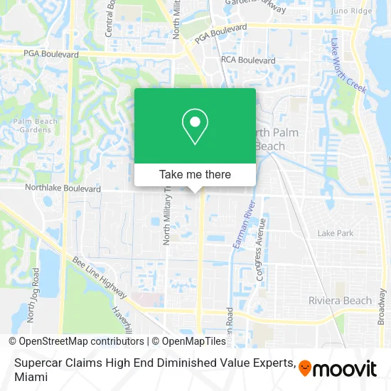 Mapa de Supercar Claims High End Diminished Value Experts