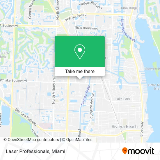 Laser Professionals map