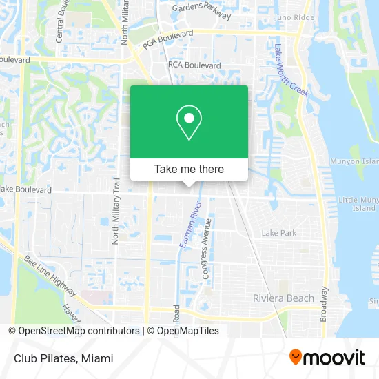 Club Pilates map