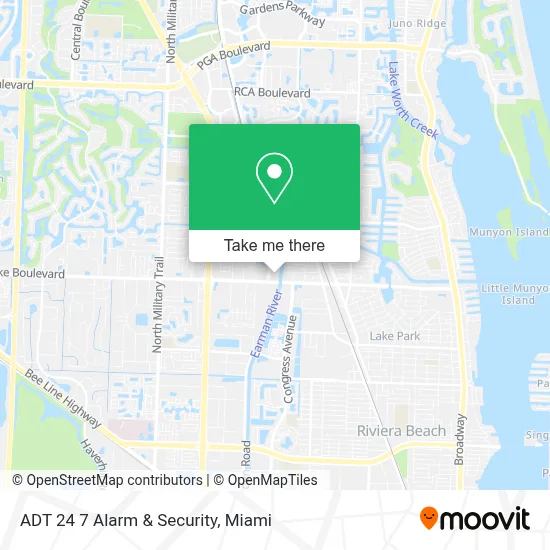 ADT 24 7 Alarm & Security map