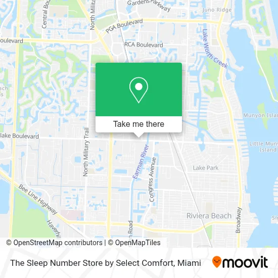 The Sleep Number Store by Select Comfort map