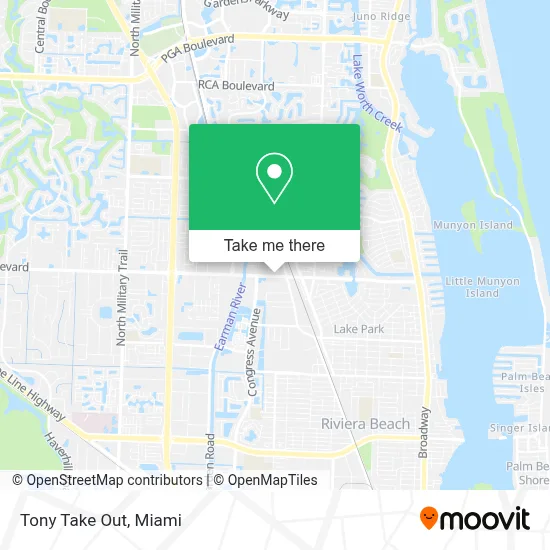 Tony Take Out map